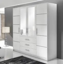Bedroom wardrobe with drawers photo
