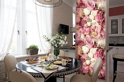 Flower On The Wall In The Kitchen Photo