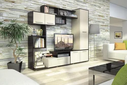 Living room wall with flowers photo