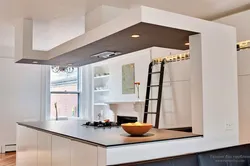 Hood in the ceiling in the kitchen photo