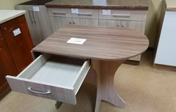 Kitchen tables with drawer photo