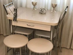 Kitchen tables with drawer photo