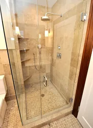 Bathtub shower cabins without tray photo