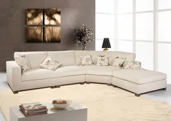 Corner Light Sofa In The Living Room Photo