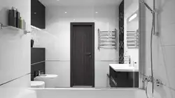 Photo of bathroom tiles near the door
