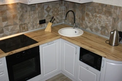 Wotan countertop in the kitchen interior photo