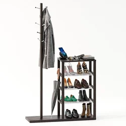 Shoe rack in the hallway photo