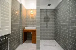 Bathtub made of bricks and tiles photo