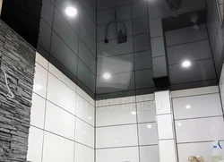 Фото ванной комнаты с черным потолком