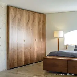Oak wardrobe for bedroom photo
