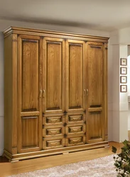 Oak wardrobe for bedroom photo