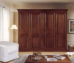 Oak wardrobe for bedroom photo