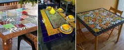 Стол из плитки для кухни фото