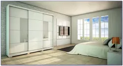 Glass for wardrobes in the bedroom photo