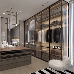 Glass for wardrobes in the bedroom photo