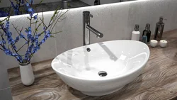 Hammom Fotosurati Uchun Gullar Bilan Lavabo