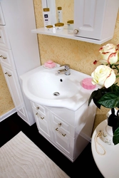 Vanna Otağı Fotoşəkili Üçün Çiçəklərlə Lavabo