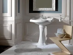 Sink with flowers for the bathroom photo