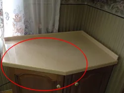 How to bevel a corner in the kitchen photo