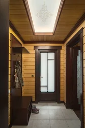 Houses with a hallway made of timber photo