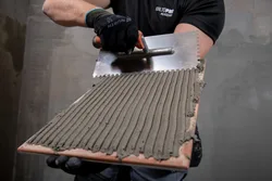 Bathroom tile adhesive photo