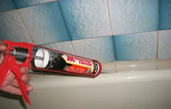 Bathroom tile adhesive photo