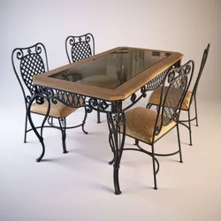 Kitchen made of glass and metal photo