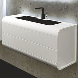 Bathroom sink black and white photo