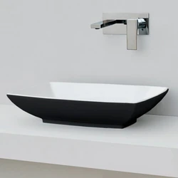 Bathroom Sink Black And White Photo