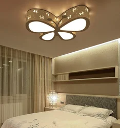 LED ceiling lighting in the bedroom photo