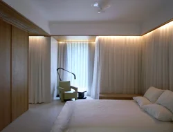 LED ceiling lighting in the bedroom photo