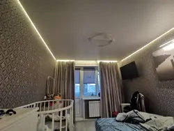 LED ceiling lighting in the bedroom photo