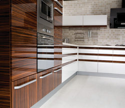 Photo of wood-look kitchen panels