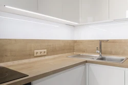 Photo of wood-look kitchen panels
