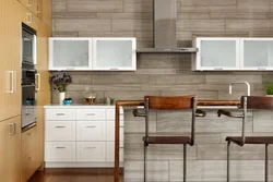 Photo of wood-look kitchen panels