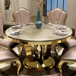 Oval extendable table in the living room photo