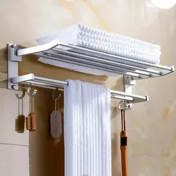 Bathroom shelf for towels photo