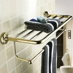 Bathroom shelf for towels photo