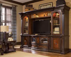 Living Room Walls Made Of Wood Photo
