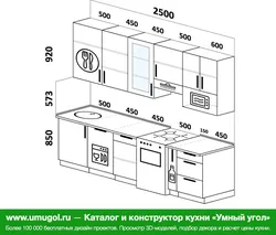 Прамая кухня з посудамыйнай машынай фота