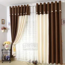 Tulle on eyelets in the bedroom photo