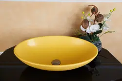 Bowl on the countertop in the bathroom photo