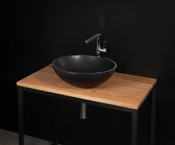 Bowl on the countertop in the bathroom photo