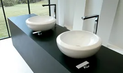 Bowl On The Countertop In The Bathroom Photo