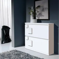 Shoe rack as a chest of drawers in the hallway photo