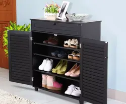 Shoe rack as a chest of drawers in the hallway photo