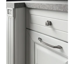 White kitchen handles photo