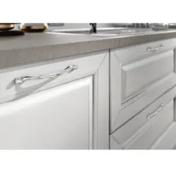 White kitchen handles photo