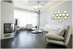 Wallpaper and flooring photos for the living room