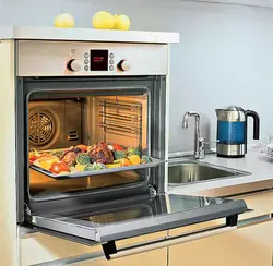 Built-in electric oven for the kitchen photo